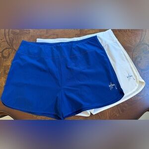 Two Guy Harvey Royal Blue Athletic Shorts with White guy Harvey shorts